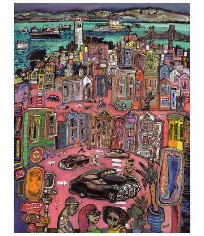 Zig zag à sweet city - 89 x 71 cm - Estampe numérique