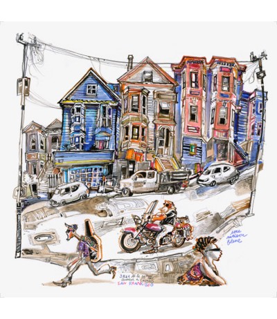 Une maison bleue - San Francisco